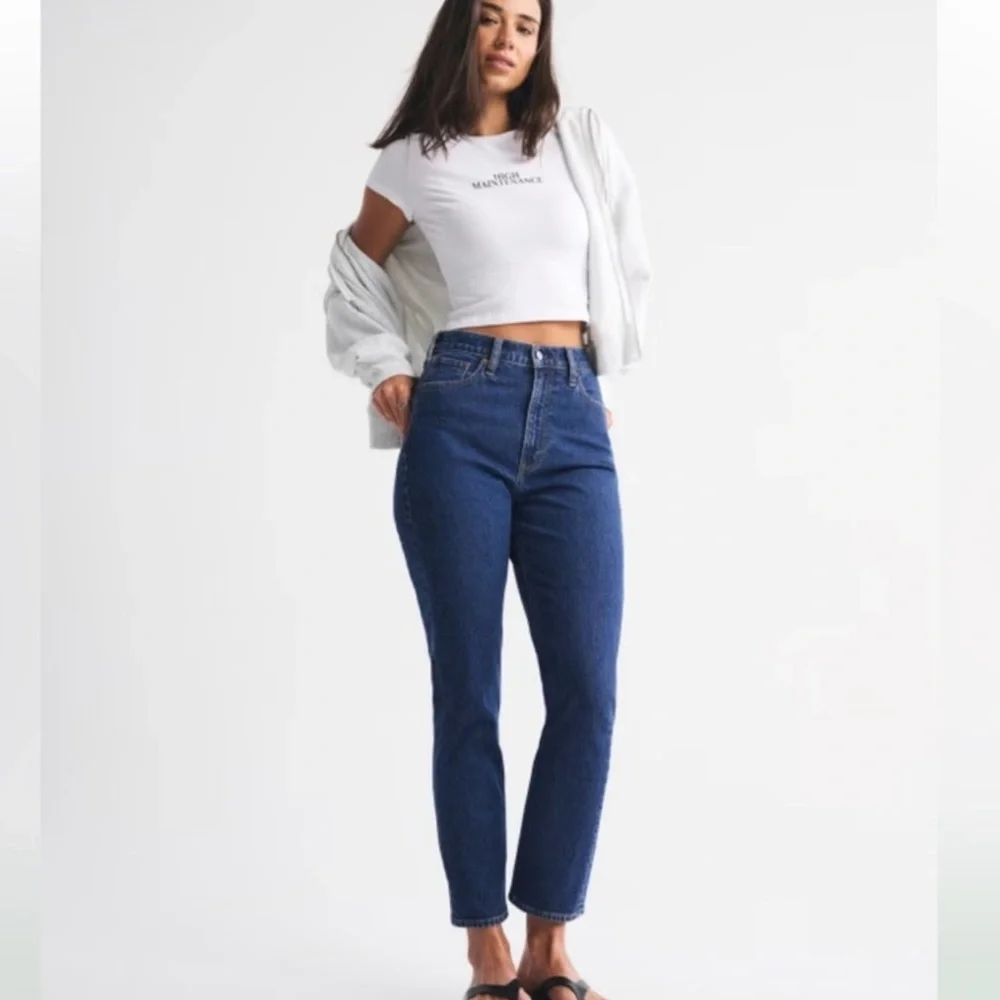 The Ankle Straight Ultra High Rise Jean - Curve Love Dark Wash